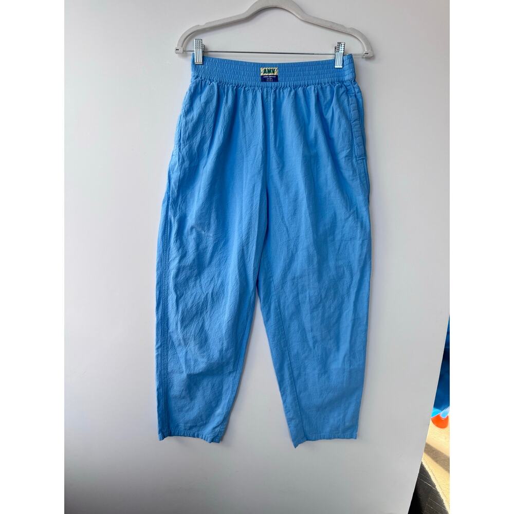 American vintage track pants joggers bight blue amv summer minimalist medium